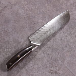 Custom Logo Damascus Santoku Knife