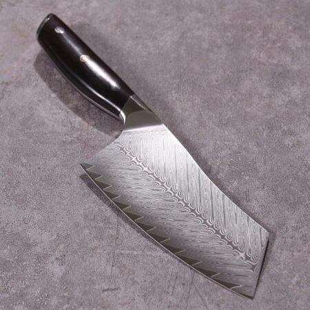 Personalized Damascus Vegetable Cleaver
