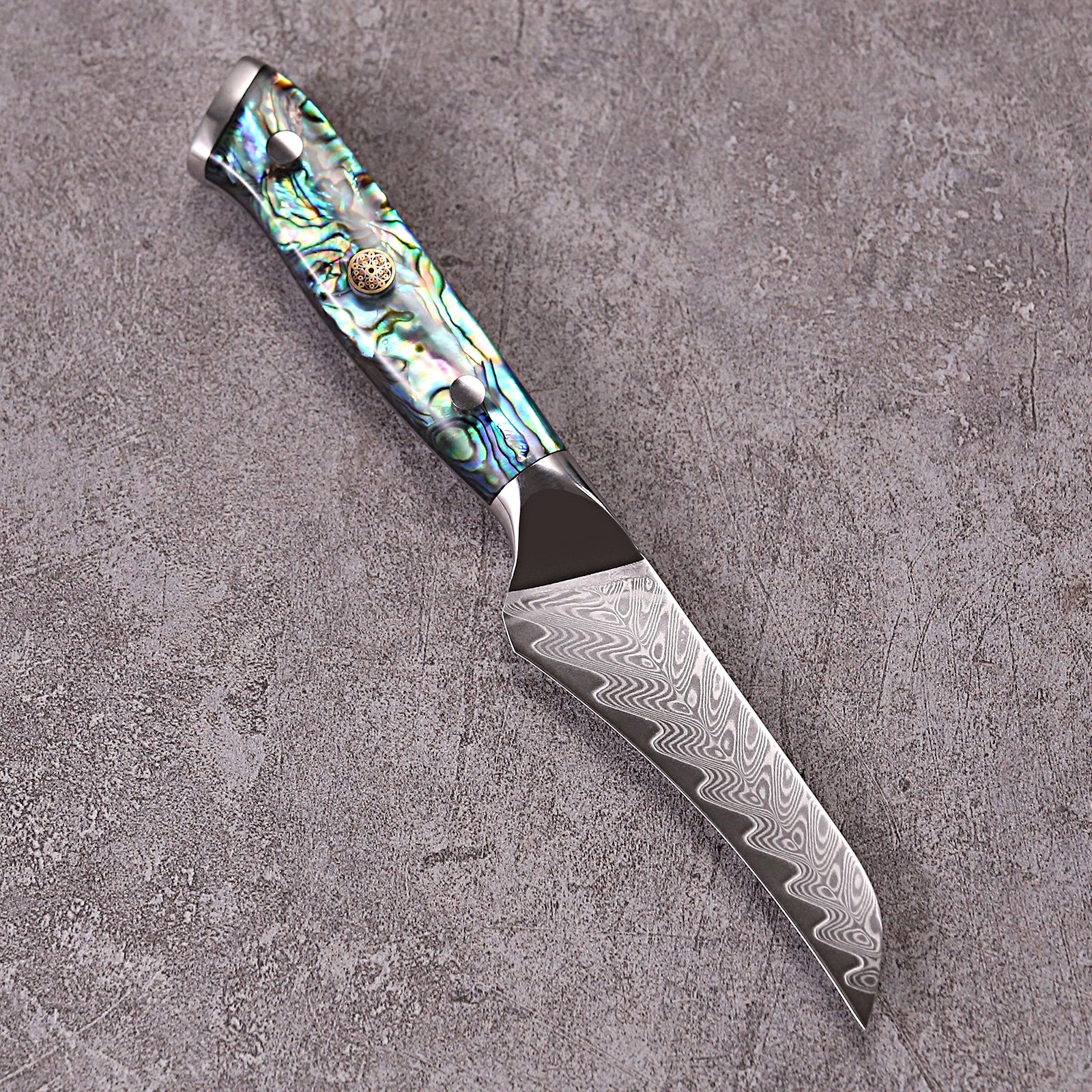 Discover the Ultimate Precision: The Bird's Beak Damascus Paring Knife!