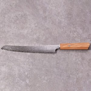 Custom Logo Damascus Bread Knife