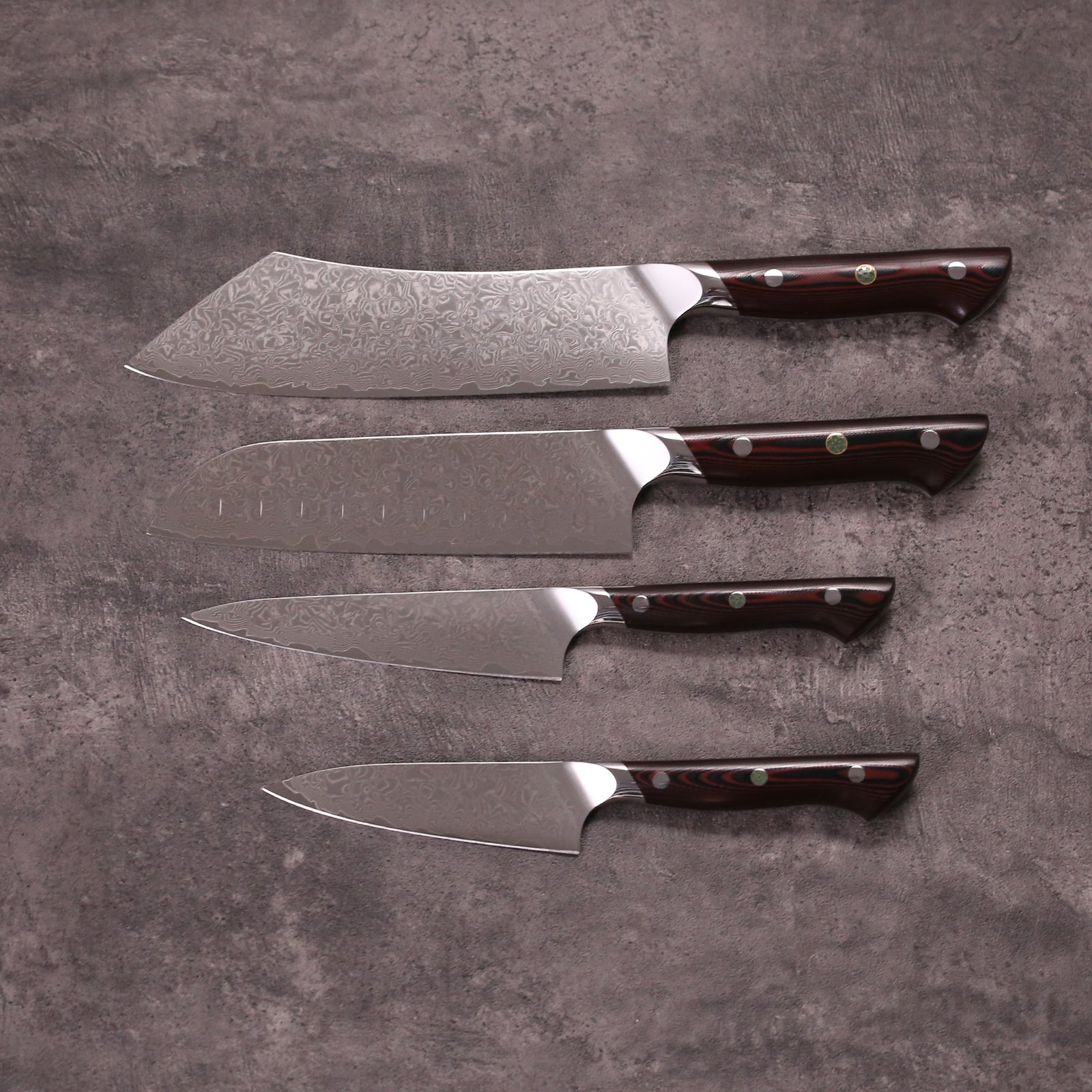 Private Label LOGO Damascus Knife Set