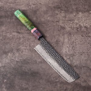 Custom Branding Damascus steel Nakiri vegetable knife