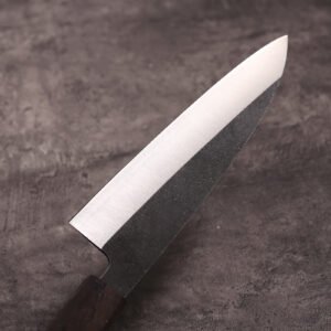 Stone washed blue steel chef knife